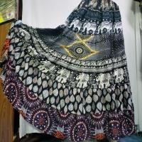 ราคา กระโปรงยาว กระโปรงผ้าต่อ กระโปรงมัดย้อม สไตล์โบว์ฮีเมึ่ยน (20179852125)