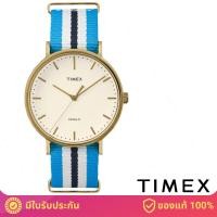 ราคา Timex TW2P91000 Weekender Fairfield นาฬิกาข้อมือผู้ชายและผู้หญิง สีฟ้า ขาว (340816692)