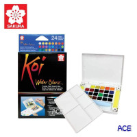 ราคา สีน้ำก้อน Sakura Koi Water Color Set 24 สี พู่กันเติมน้ำ (2014346096)