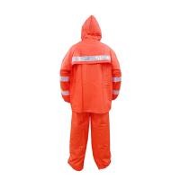 ราคา ชุดกันฝนสีส้ม เสื้อ กางเกง มีสะท้อนแสง ชุดกันฝน PVC ติดแถบสะท้อนแสง รุ่น RG04 (12210291931)