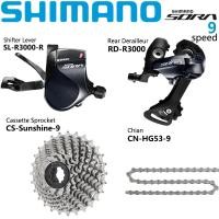 ราคา Shimano SORA R3000 Groupset ก้านเปลี่ยนเกียร์ด้านขวา9จักรยานเสือหมอบเทป HG400 11 25T 28T 32T 34T 36T HG53ลิงก์โซ่สำหรับจักรยานเสือหมอบจักรยานเสือหมอบจักรยานพับได้ชุดเครื่องมือสำหรับรถจักรยานของแท้ (15