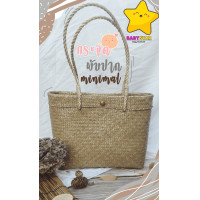 ราคา BBS สานเองพร้อมส่ง กระเป๋าสานกระจูดพับปาก minimal สายมินิมอลต้องชอบ ชิคๆ คูลๆ (4014862244)