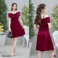 ราคา เดรสใส่ออกงาน สวยเรียบหรู เดรสไปงานแต่ง (19941544084)