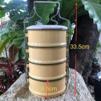 ราคา ปิ่นโตโบราณเหลืองขอบเขียว แบบ 3 4 5 ชั้น กว้าง 14 ซม ขนาดมาตราฐาน กรุณาอ่านขนาดสินค้าก่อนสั่งซื้อ (17091065389)