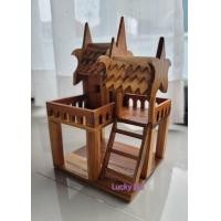 ราคา บ้านทรงไทยไม้สักแท้ บ้านถวายไอ้ไข่โมเดลบ้านเรือนไทย ขนาดจิ๋วกลางใหญ่ฐานบ้านสั่งได้ไม่จำกัดชิ้น ส่งKerry (13164480078)