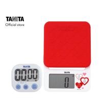 ราคา TANITA เครื่องชั่งน้ำหนักในครัวแบบดิจิตอล รุ่น KD 192 สีแดง นาฬิกาจับเวลานับถอยหลังระบบดิจิตอล รุ่น TD 384 สีขาว (20768219817)