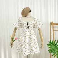 ราคา DD157 มินิเดรสแขนบอลลูน เดรสผ้าเปลือกไม้ เดรสลายดอกจิ๋ว (17404438058)