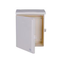 ราคา ตู้กันน้ำพลาสติกขาวฝาใส ฝาทึบ 10x12 มีหลังคา Leetech (19545808691)