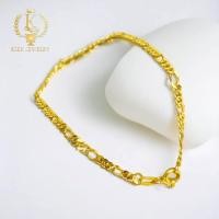 ราคา Keen jewelry สร้อยข้อมือทองแท้ สร้อยข้อมือผู้หญิง สร้อยข้อมือ 9K ของแท้ สร้อยข้อมือ 9K อิตาลี ลายเลท 3 1 2 5 มิล สีทอง มีใบรับประกันจากทางร้าน (18066401427)