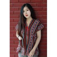 ราคา เสื้อกะเหรี่ยงผ้าทอนากา เสื้อแม้ว สีไม่ตกจ้า (7660971607)