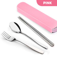 ราคา มิสเตอร์เร็ว ชุดช้อนส้อมสแตนเลสพกพา สามชิ้น กล่องใส่ช้อน สำหรับโรงเรียนปิกนิกแคมป์ปิ้งและอื่น ๆ (20566750938)