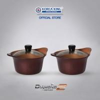 ราคา Korea King Pot Diamond 2 Series รุ่นใหม่ หม้อโคเรียคิงไดมอนด์ 2 ใบ (20045796122)