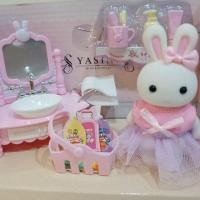 ราคา เตียงนอนจิ๋ว บ้านตุ๊กตา DIY บ้านกระต่ายและเฟอร์นิเจอร์ RABBIT HOUSE FURNITURE (4378466878)