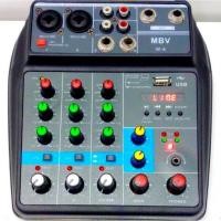 ราคา MBV มิกเซอร์ MINI Mixer 4 Channel 2 Band EQ มีBluetooth MP3 USB รุ่น W4 (20508232607)