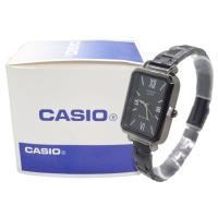 ราคา กันน้ำได้ นาฬิกาแฟชั่นผู้หญิง พร้อมกล่อง นาฬิกาคาสิโอ้ casioผู้หญิง หน้าปัดเหลี่ยม สายแสตนเลส คาสิโอ้ผู้หญิง TW618 (19481952687)