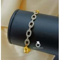 ราคา กำไล B100 หนัก 1 บาท กำไลเพชรcz ทองนำเข้า งานเกาหลี กำไลแฟชั่น กำไลทองชุบ กำไล (18368915740)