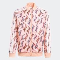 ราคา adidas ORIGINALS Allover Print SST Track Jacket Girls Pink GN2241 (7890243914)