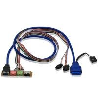 ราคา USB 2 0 3 0 Port Chassis PC Computer Case Audio Front Panel Replace Cable 70cm (15664414354)