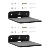 ราคา 2X Wall Shelf Speaker Stand Small Wall Shelf Speaker Mount for Bluetooth Speaker Cell Phones Black (10258006201)