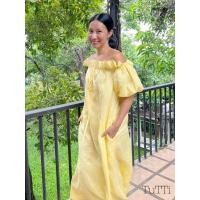 ราคา TuTTi Alice Dress ชุดเดรส ผ้าลินิน เสื้อผ้าแฟชั่นสตรี สีฟ้าสีเหลือง เสื้อผ้าแฟชั่นสตรี ชุดเดรสฟรีไซส์ สีฟ้า สินค้าพร้อมส่ง (19925843702)