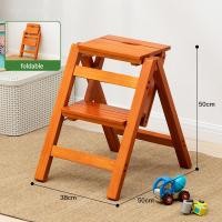 ราคา XINLANYASHE เก้าอี้บันไดไม้แข็งแบบพับได้เก้าอี้บันไดบันไดชุดอาหารแบบเรียบบนบาร์อเนกประสงค์ในร่มทำจากเก้าอี้สำหรับปีน (20000862331)