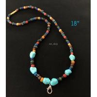 ราคา สร้อยคอลูกปัดโบราณ สร้อยคอลูกปัดเทอร์ควอยซ์ (17156020734)