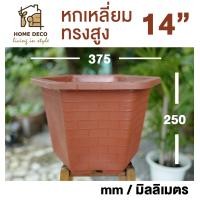 ราคา กระถางบอนไซ หกเหลี่ยม กระถางต้นไม้พลาสติก กระถางสไตล์จีน Hexagon plant pot Bonsai hexagon pot (20301020972)
