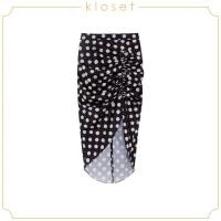 ราคา KLOSET Spray Dot Print Midi Skirt PF21 S002 กระโปรงสอบ กระโปรจับจีบ กระโปรงผู้หญิง กระโปรงแฟชั่น (17250828112)