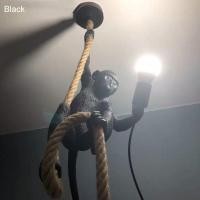 ราคา ไฟนางฟ้า ไฟปาร์ตี้ ไฟตกแต่งห้อง สี โคมไฟแขวนLED โคมไฟ เพดาน โคมไฟห้อยรูปลิงเรซินสีขาวดำโคมไฟติดผนังแบบสร้างสรรค์สไตล์อุตสาหกรรม (13815942517)