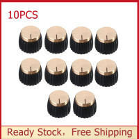 ราคา 10x Guitar AMP Amplifier Knobs Push on Black Gold Cap for Marshall Amplifier (9013415476)