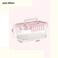 ราคา XINLANYASHE กล่องเก็บรักษาแบบพกพาช่องใส่น้ำแข็งผลไม้เบนโตะกล่องมีขอบปิดผนึกพกพามือถือโปร่งใส (19383760097)