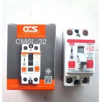 ราคา เบรกเกอร์ เซอร์กิตเบรกเกอร์ กันดูด กันไฟรั่ว กันไฟเกิน Safety Breaker ELCB 30A 32A ค่าความไวการตัดวงจร 15mA 30mA CCS CM6L 32 Earth Leakage Circuit Breaker (19643350735)