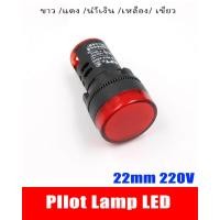 ราคา Pilot lamp LED 22mm 12V 24V 220VAC 380V ไพล็อทแลมป์ ขนาด 22มิล AC 220โวลต์ สีแดง สีขาว สีเหลือง สีนำ้เงิน สีเขียว POWERTECH (16218230499)
