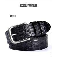 ราคา เข็มขัด เข็มขัดผู้ชาย ลายหนังจระเข้ เอว 27 44 CROCODILE BELT ส่งไวจากไทย (20602314820)