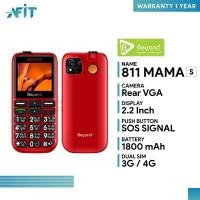ราคา โทรศัพท์ปุ่มกด Beyond 811 MAMA S 3G 4G แบตเตอรี่ 1800 mAh ปุ่มตัวเลขใหญ่ รองรับสังคมผู้สูงวัย ประกันศูนย์ไทย 1 ปี (15540264310)