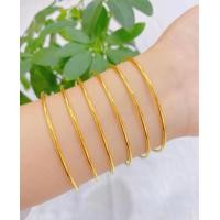 ราคา กำไลข้อมือ สีทอง24k แบบสวม สีทองสวยเหมือนทองแท้ สินค้าขายชิ้นละ พร้อมส่ง (20713393324)