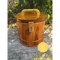 ราคา KANGMAISAK ถังออมสิินไม้ ขนาด 7 นิ้ว ถังเงินถังทอง ออมเงินออมทอง ถังไม้สักทอง (17471758910)