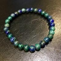 ราคา กำไลข้อมือ อซูไรต์ มาลาไคท์ Azurite Malachite ขนาด 6 mm หินแท้ ธรรมชาติ (17153880511)