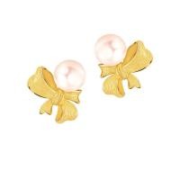 ราคา PRIMA ต่างหูทองคำ 99 9 ประดับมุก La cinta collection 165E0975 18 (20721225177)
