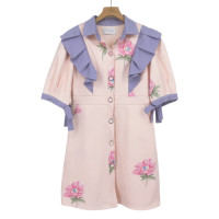 ราคา La Mignonne เดรสสีชมพู ตัดกับสีม่วง Used Like New (20344435277)