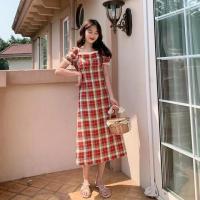 ราคา ชุดเดรสคอเหลี่ยมลายสก๊อตสีแดง ชุดเดรสกระโปรงแขนตุ๊กตา งานน่ารักใส่ไปคาเฟ่สวยๆ เดรสสีแดงใส่ไปเที่ยว (13253038380)