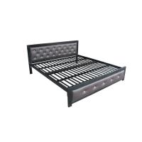 ราคา 5FP3HB เตียงเหล็กหัวเบาะ ขนาด 5 ฟุต พื้นระแนงขวาง สีดำ รุ่นหนาพิเศษ (7134240574)