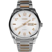 ราคา นาฬิกาข้อมือผู้ชาย CITIZEN Automatic รุ่น NP4020 60A หน้าปัดสีขาว ตัวเรือนสีเงิน สาย 2K Stainless Steel สีเงินผสมทอง ขนาดตัวเรือน 42 มม (4035930563)