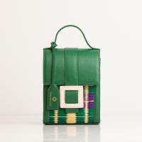 ราคา Chaksarn กระเป๋าเสื่อกกทอมือผสมหนังวัวแท้รุ่น Tally กระเป๋าสะพายใบเล็กใส่โทรศัพท์ (20562851968)