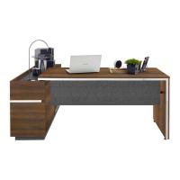 ราคา SB Design Square KONCEPT FURNITURE โต๊ะทำงาน รุ่น Buford สีไม้เข้ม 180x150x75 ซม (5412434275)