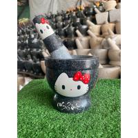 ราคา ครกหิน ครกหินแกรนิต ครกหินอ่างศิลาทรงลึกลายคิดตี้ ขนาด5นื้วครกพร้อมสาก (7168538665)