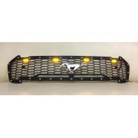 ราคา กระจังหน้า หน้ากระจัง มีไฟ LED สีเหลือง รุ่น ฟอร์ด เรนเจอร์ FORD RANGER XLT WILDTRAK ปี 2015 2017 สีดำ โลโก้ม้า โครเมี่ยม 1 ชิ้น (18478031482)
