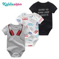 ราคา Kiddiezoom ทารกแรกเกิดเสื้อผ้าบอดี้สูทฤดูร้อน Onesies แฟชั่นแขนสั้นชายหญิงทารก Romper ผ้าฝ้ายแท้เด็กบอดี้สูท 3PCS พร้อมส่ง (10794862624)