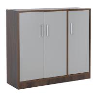 ราคา Furinbox ตู้รองเท้า 3 บานเปิด รุ่นมินิโอ ขนาด 90 ซม สีวอลนัท เทา (20780093873)