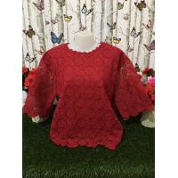 ราคา เสื้อลูกไม้ เสื้อลูกไม้แขนสามส่วน เสื้อ เสื้อผู้หญิง เสื้อผ้าคนอ้วน เสื้อสาวอวบ เสื้อออกงาน เสื้อใส่เที่ยว รุ่น5205บัวตอง (16602582552)